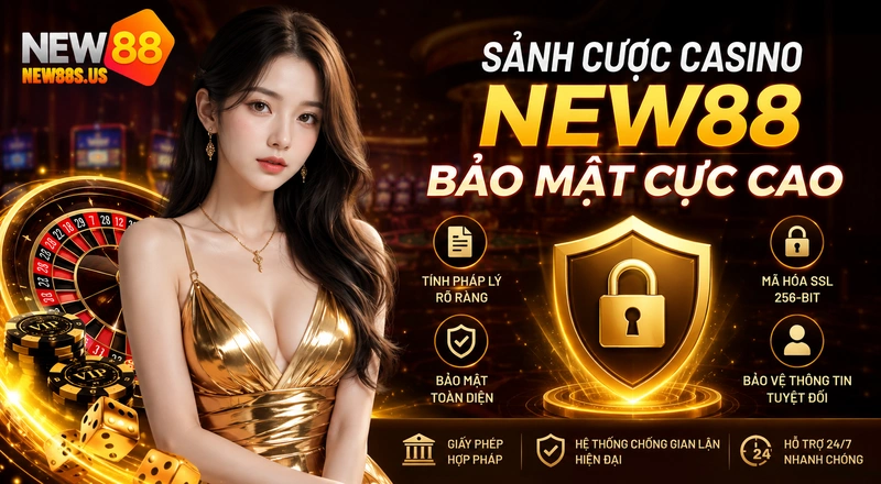 Sòng bạc casino NEW88 có độ bảo mật và tính pháp lý cực kỳ cao