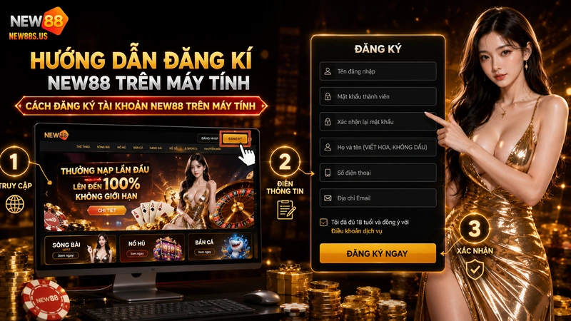 Các bước đăng ký tài khoản NEW88 chi tiết