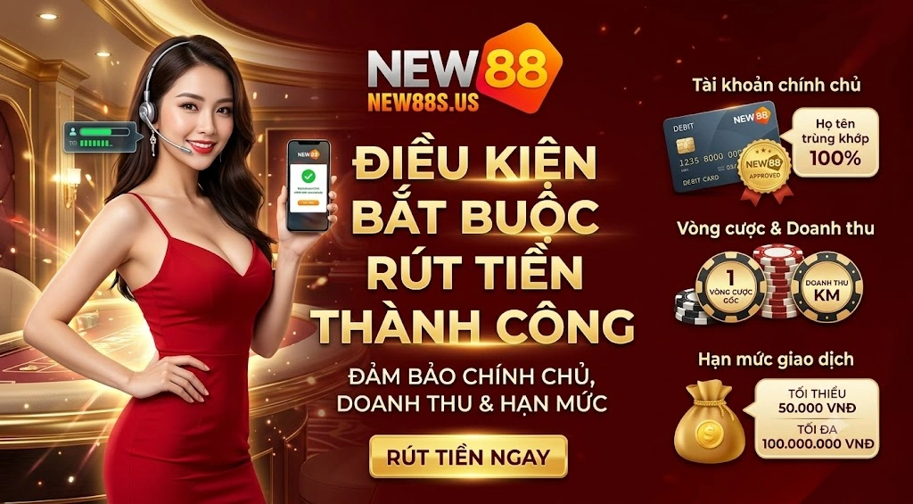 Các điều kiện để rút tiền NEW88 thành công