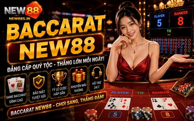 Baccarat NEW88: Sảnh cược live casino đỉnh cao nhận thưởng lớn