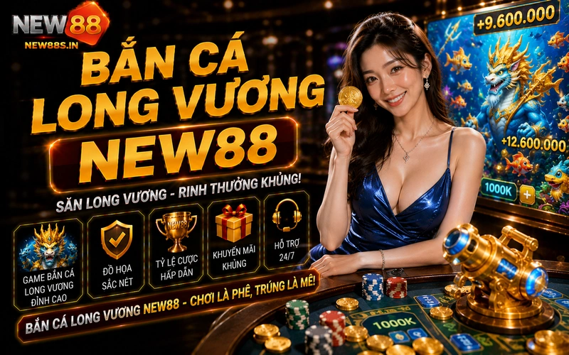 Bắn cá long vương NEW88: Săn hũ rồng vàng rinh thưởng cực đại