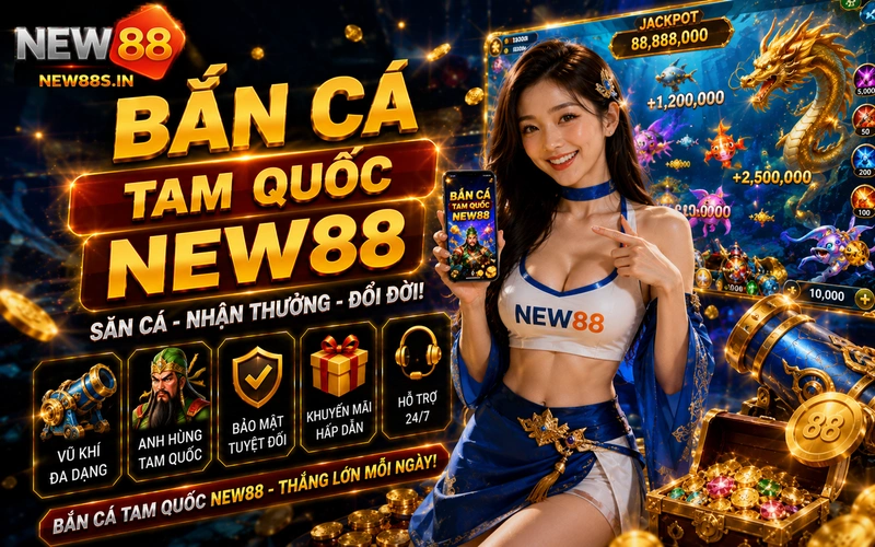 Bắn cá Tam Quốc New88: Game 3D đổi thưởng cực lớn