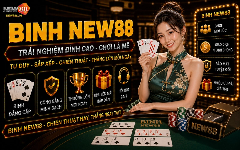 Binh NEW88: Trải nghiệm game bài mậu binh thưởng lớn