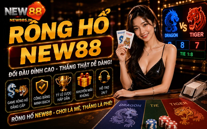 Rồng hổ NEW88: Sảnh cược live casino thưởng lớn cực uy tín