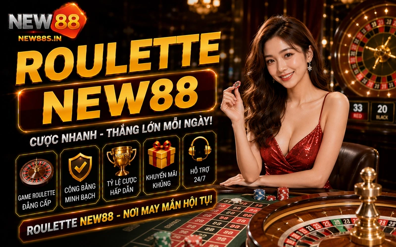 Roulette NEW88: Sảnh cò quay 3D live casino nhận thưởng cực lớn