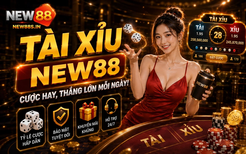 Tài xỉu NEW88: Game cược đổi thưởng trực tuyến uy tín